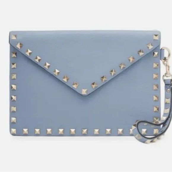 Valentino Garavani Handbags - Valentino Rockstud Envelope With Strap Blue never been used and comes with box